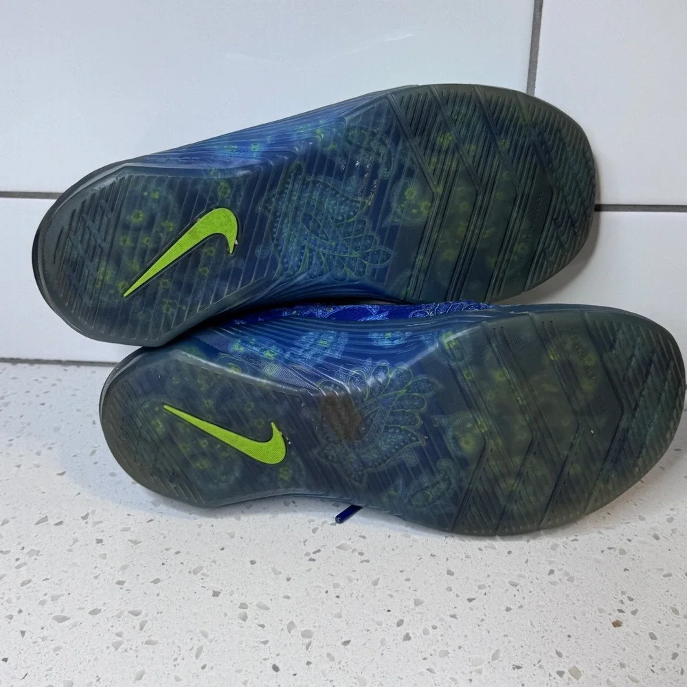 Nike Metcon 6 AMP Blue Paisley Floral Training Shoes CZ0602 Mens Size 7.5